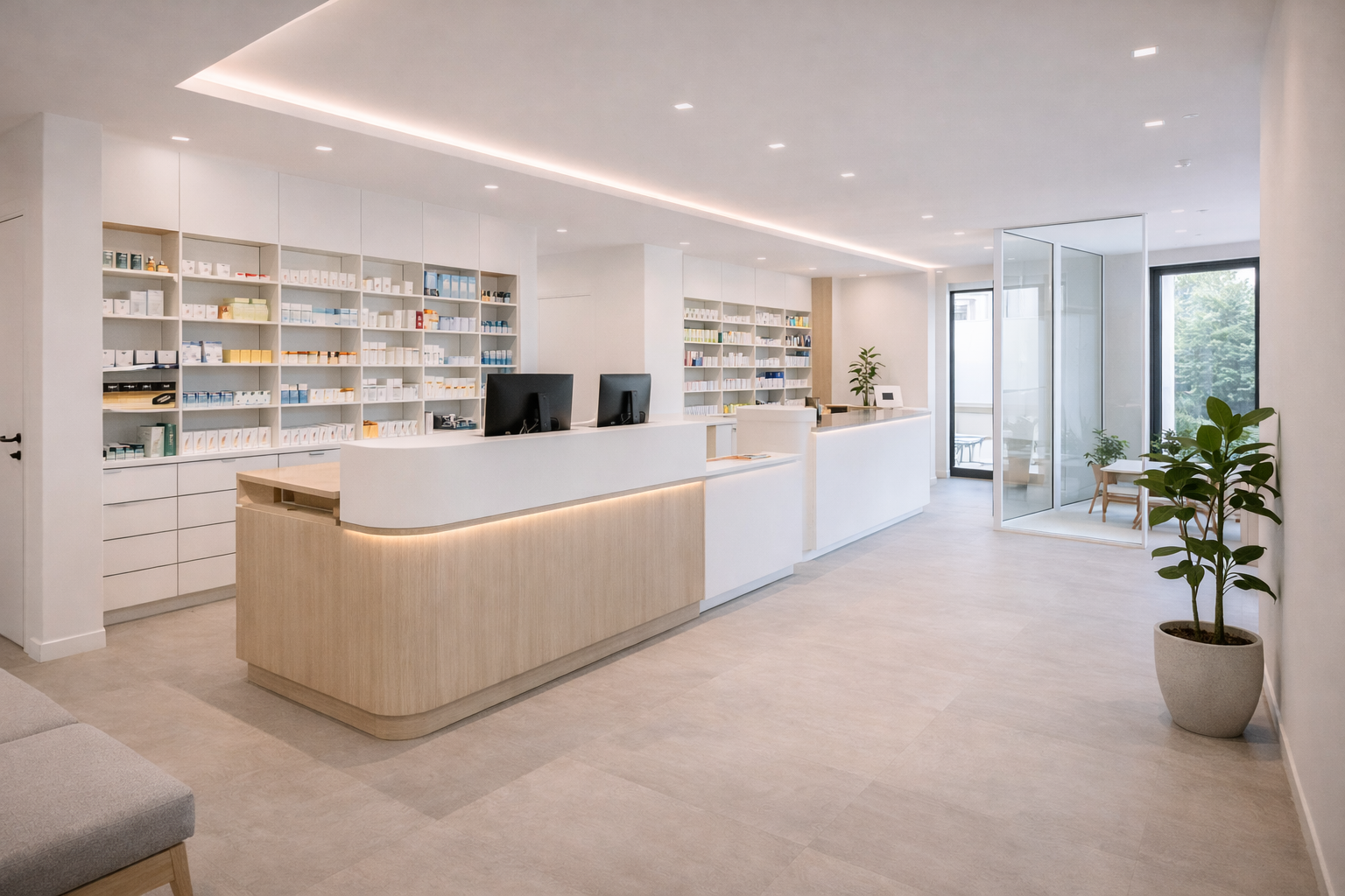 interieur renovatie apotheek Vlaams-Brabant - Binnenkant